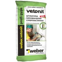Изображение штукатурка гипсовая weber vetonit profi gyps 30 кг