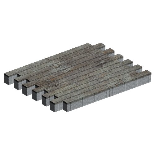 Изображение тротуарная плитка steinrus кроссбар хэви лонг colormix берилл, native, 100 мм