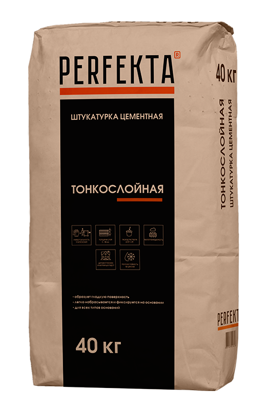 Изображение штукатурка фасадная усиленная perfekta тонкослойная 40 кг 