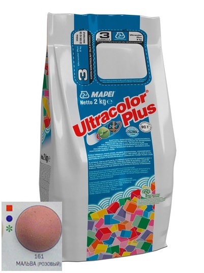 Затирка цементная Mapei Ultracolor Plus №161 лилово-розовая 2 кг – 1