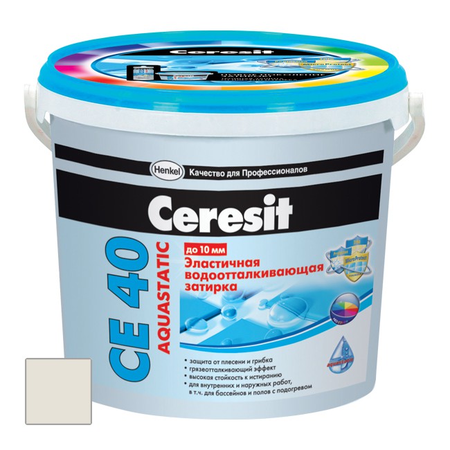 Изображение затирка эластичная ceresit ce а 40 жасмин 2 кг