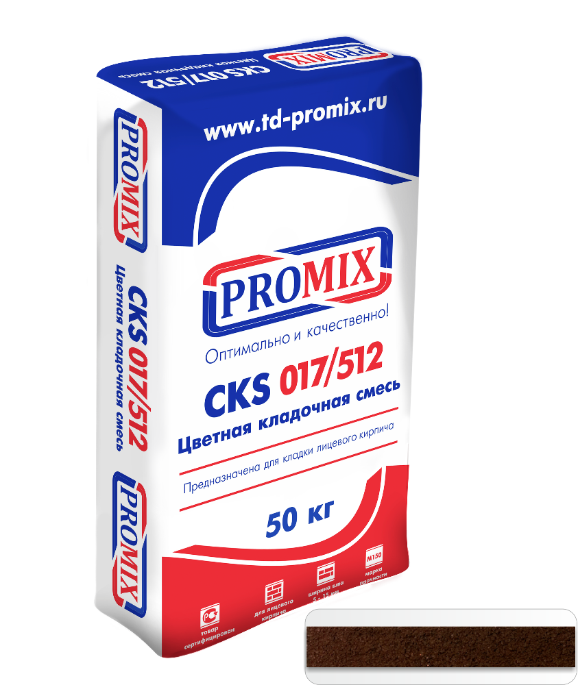 Изображение 5400 цветной кладочный раствор cks 512 promix шоколадный 50 кг