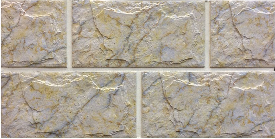 Плитка цокольная клинкерная ADW Simferopol рельефная серо-бежевая 300х150х8 – 1