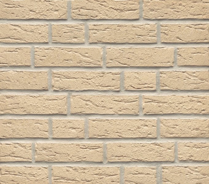 Изображение плитка фасадная клинкерная feldhaus klinker r692df17 sintra crema  рельефная, 240x52x17 