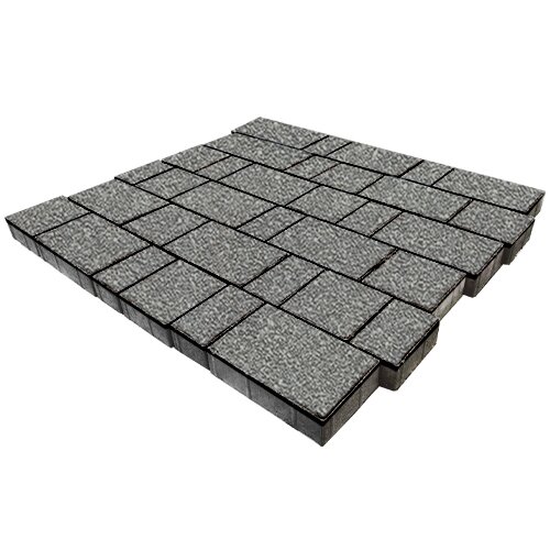 Изображение тротуарная плитка steinrus новый город, серый, native, 40 мм