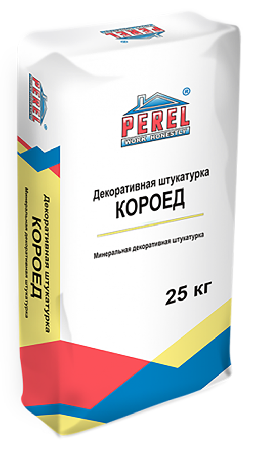 Изображение "короед" декоративная структурная цементная штукатурка perel cemento, 25 кг