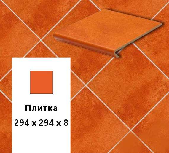 Изображение клинкерная напольная плитка  euramic cadra e 524 male, 294х294х8 
