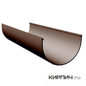 Изображение полукруглый желоб standart, пвх, цвет шоколад, 3 м.