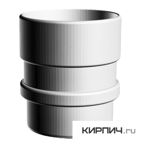 Изображение соединитель труб lux, пвх, цвет пломбир
