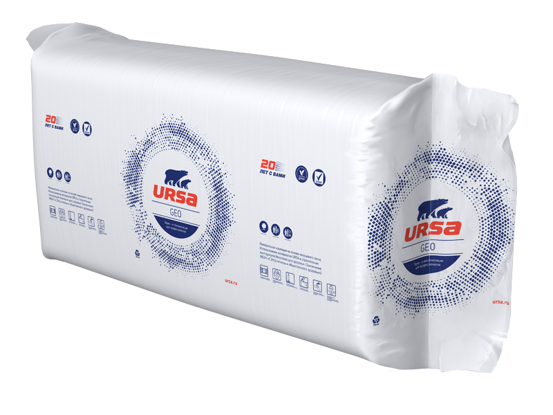 Изображение минераловатная плита ursa п-15 15 кг/м3 1000х600х50 мм