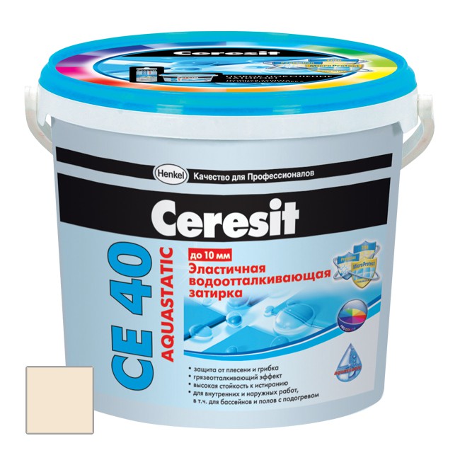 Изображение затирка эластичная ceresit ce а 40 натура 2 кг