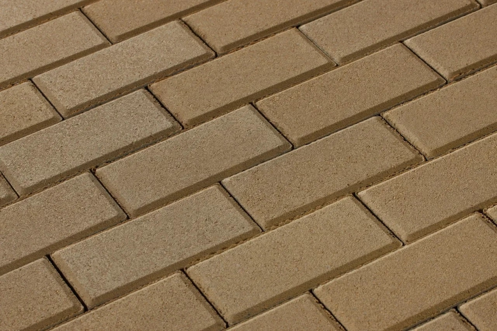 Тротуарная плитка 342 МЗ Брусчатка 200х100х80 Желтый – 1