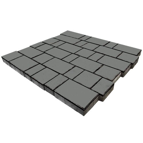 Тротуарная плитка Steinrus Новый город, серый, гладкая, 40 мм – 1