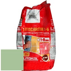 Изображение затирка цементная litokol litochrom 1-6 c.610 гиада 2 кг