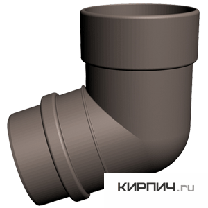 Колено 72° LUX, ПВХ, цвет шоколад – 1