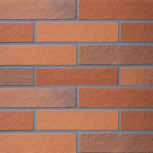 Плитка фасадная клинкерная Stroeher KERAVETTE CHROMATIC и FLAME 316 patrizienrot ofenbunt гладкая неглазурованная NF11, 240x71x11  – 1