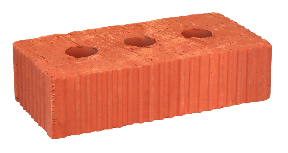 Кирпич строительный полнотелый с тех.пустотами одинарный М-150 рифленый Рузаевка – 1