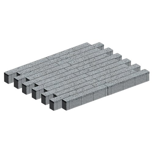 Изображение тротуарная плитка steinrus кроссбар хэви мрамор, backwash, 100 мм
