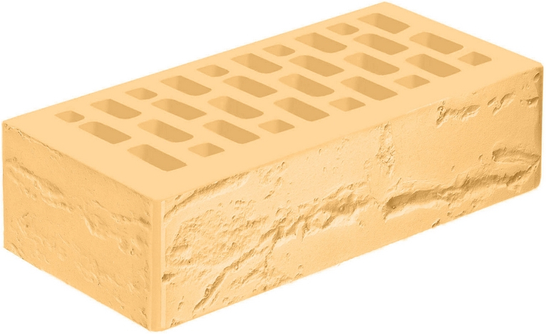 Кирпич облицовочный янтарь одинарный руст М-175 Голицыно – 1
