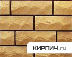 Изображение силикатный кирпич оранжевый полуторный рустированный ложок кзск