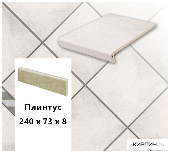 Изображение клинкерный плинтус  stroeher keraplatte aera  720 baccar, 240х73х8 