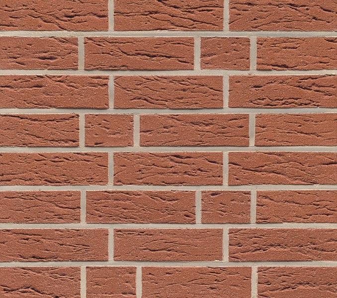 Изображение плитка фасадная клинкерная feldhaus klinker r435df9 carmesi mana рельефная, 240x52x9 