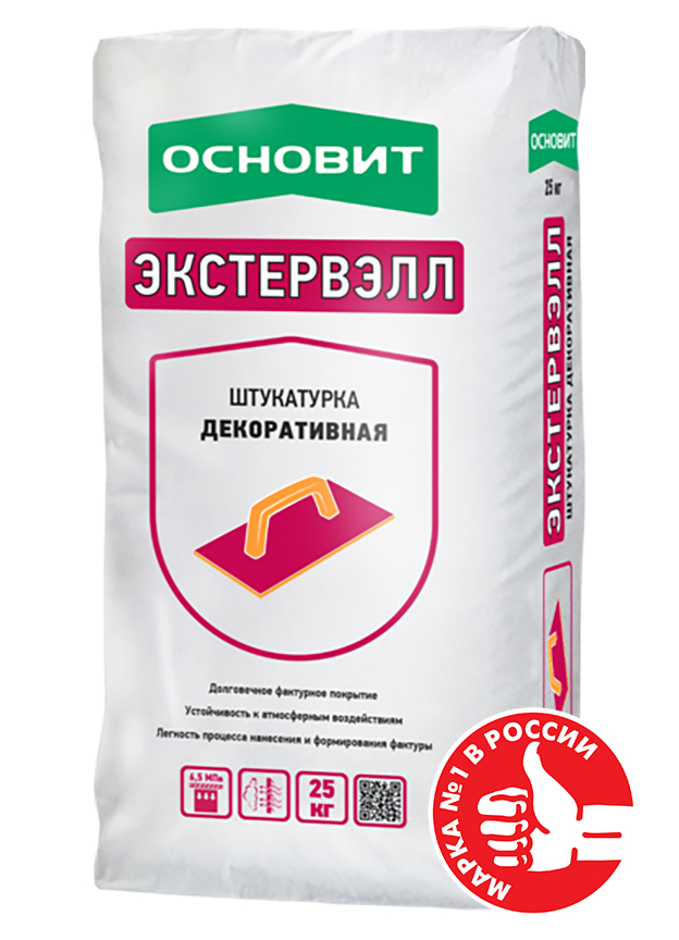 Изображение штукатурка декоративная основит экстервэлл om-2.5 wk короед цвет 14010 25 кг 