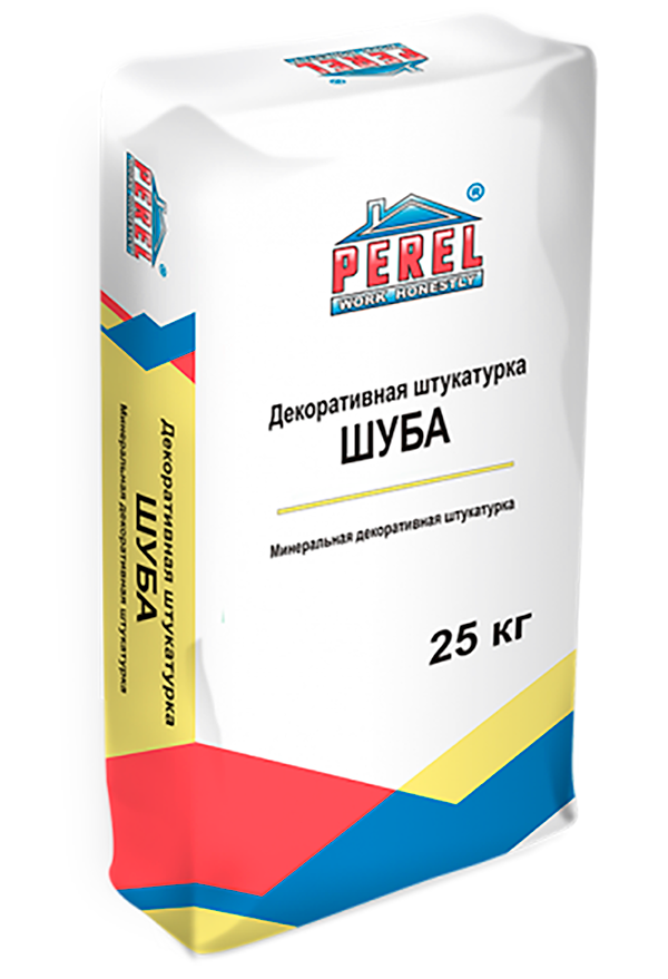 Изображение "шуба" декоративная структурная цементная штукатурка perel cemento, 25 кг