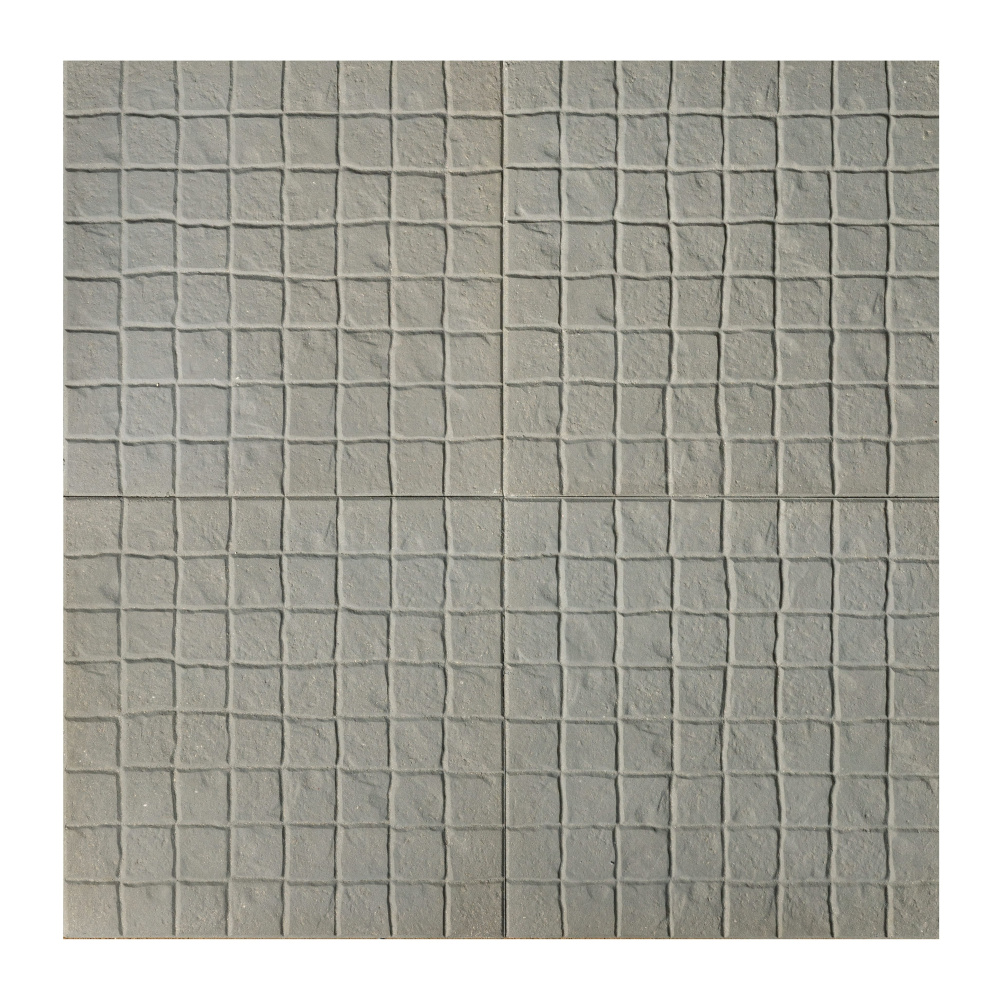 Тротуарная плита 342 МЗ Квадрат 500x500х40 поверхность клетка  Серый – 1