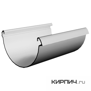 Изображение полукруглый желоб standart, пвх, цвет пломбир, 3 м.