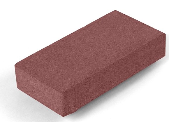 Тротуарная плитка Брусчатка 200х100х40 красный п/п сц – 1