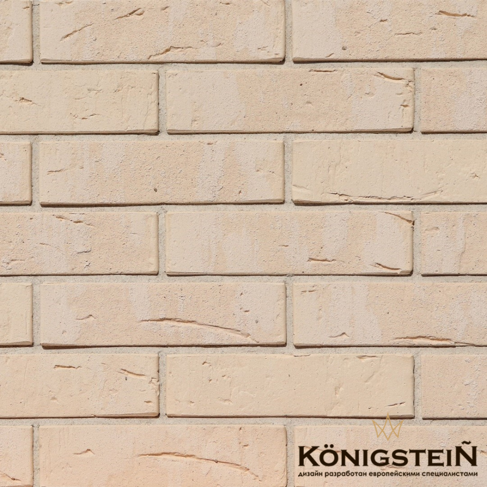Изображение кирпич облицовочный konigstein санторини белый одинарный полнотелый