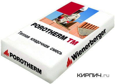 Изображение кладочный раствор теплоизоляционный  porotherm tm м50 20 кг