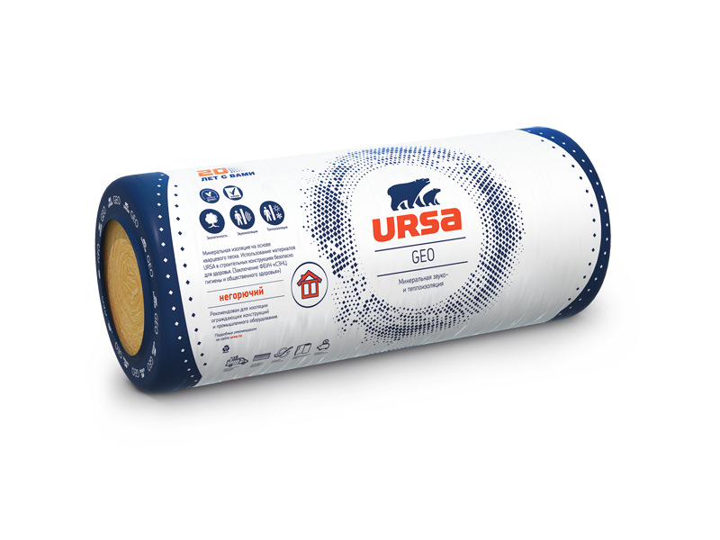 Изображение минераловатная плита ursa м-11 11 кг/м3 9000х1200х50 мм