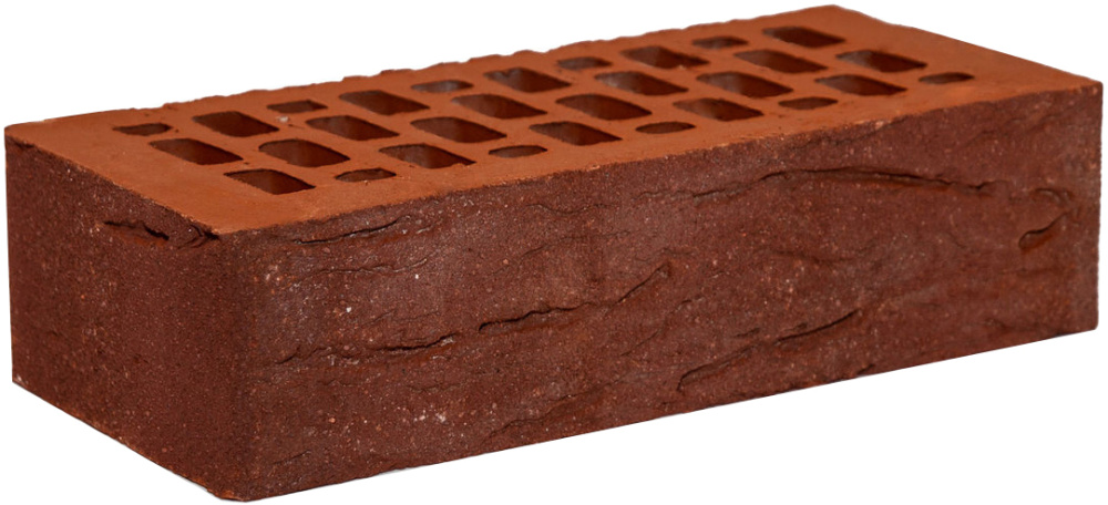 Кирпич клинкерный облицовочный красный Гранат одинарный М300 Голицыно – 1