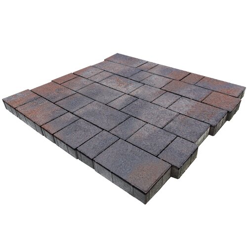 Изображение тротуарная плитка steinrus bergamo абрау, backwash, 40 мм