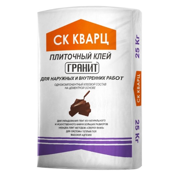 Плиточный клей ГРАНИТ по 25 кг Кварц – 1