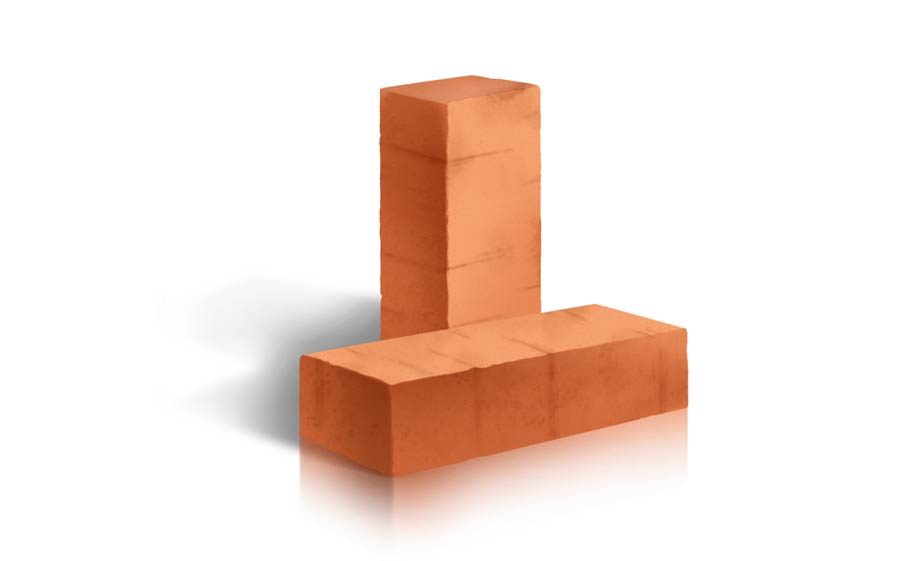 Кирпич строительный полнотелый одинарный М-150 гладкий ЛСР  – 1