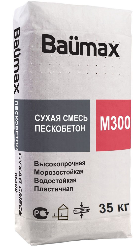 Изображение пескобетон  baumax м-300 35 кг (пмд -15 с)