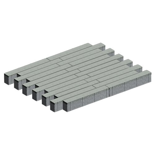 Изображение тротуарная плитка steinrus кроссбар хэви белый, гладкая, 100 мм