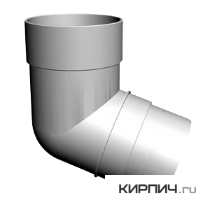 Изображение колено 72° standart, пвх, цвет пломбир