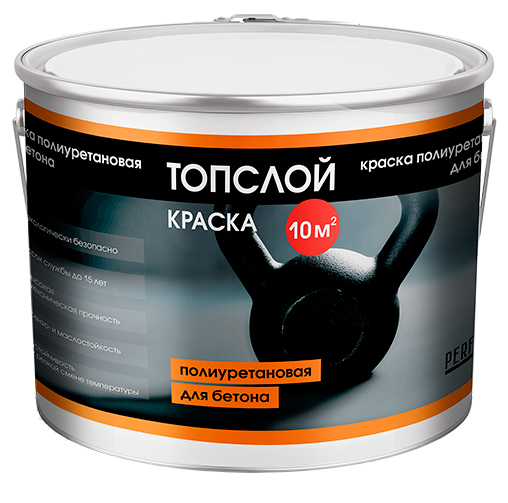 Изображение краска полиуретановая для бетона топслой краска, 3 кг