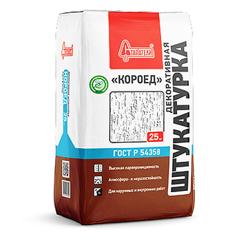 Изображение декоративная штукатурка короед старатели 2 мм 25 кг