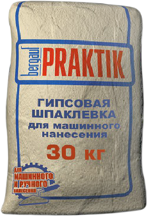 Изображение шпатлёвка гипсовая bergauf praktik белая 30 кг