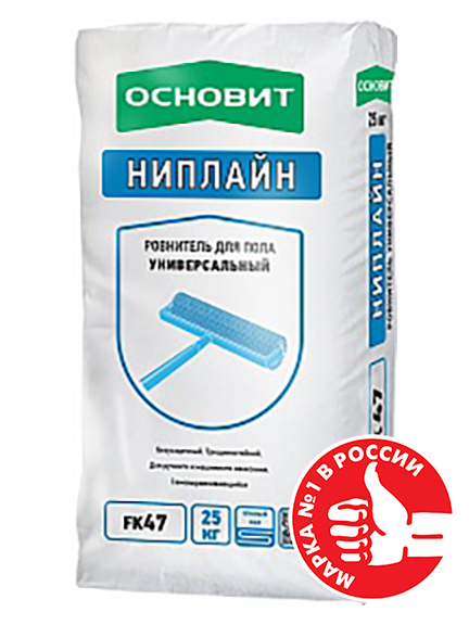Ровнитель для пола универсальный НИПЛАЙН FK47 ОСНОВИТ 25 кг  – 1
