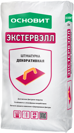 Изображение штукатурка декоративная основит экстервэлл os-2.5 gs шуба серая 25 кг 
