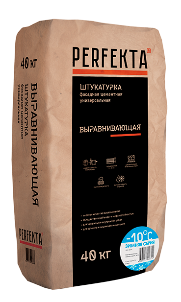 Изображение штукатурка фасадная perfekta выравнивающая мн зима 25 кг 