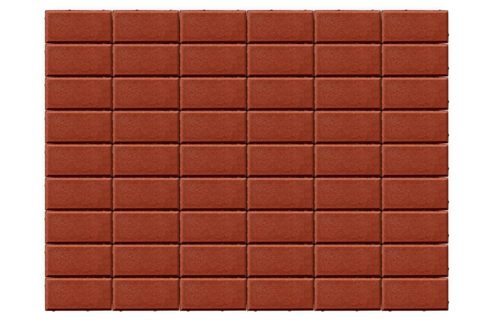 Тротуарная плитка Прямоугольник 200х100х60 красный – 1