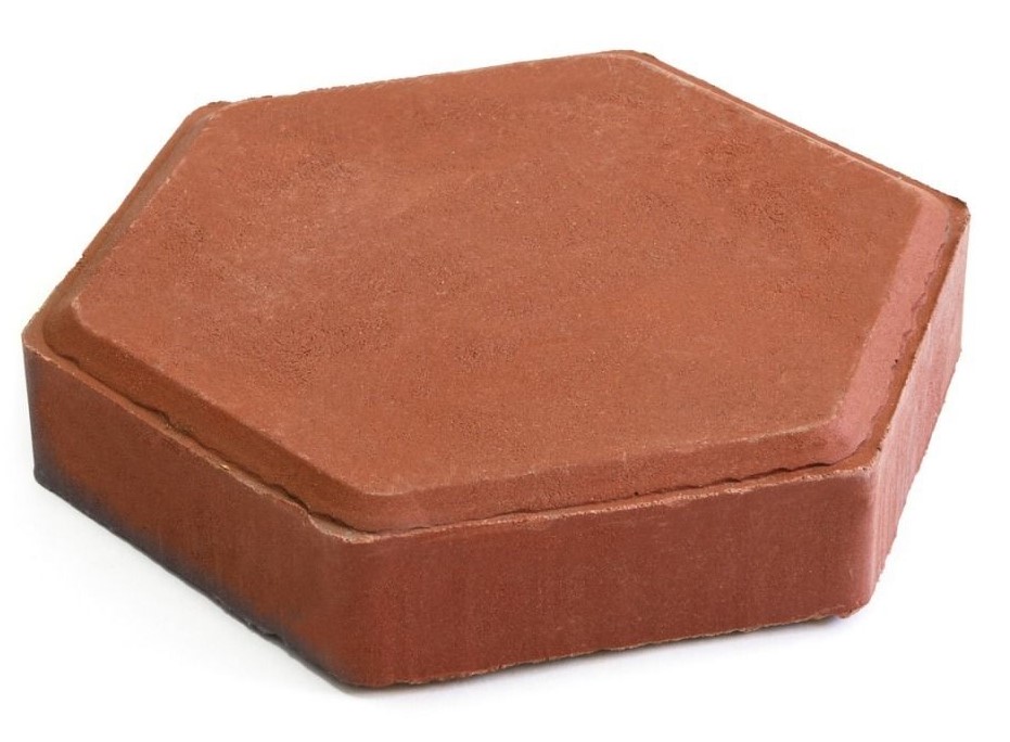 Тротуарная плиткаШестигранник 220х250х60 красный – 1