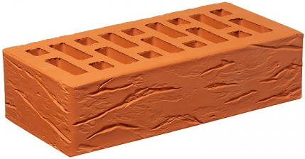Кирпич облицовочный красный одинарный рустик М-175 СтОскол – 1
